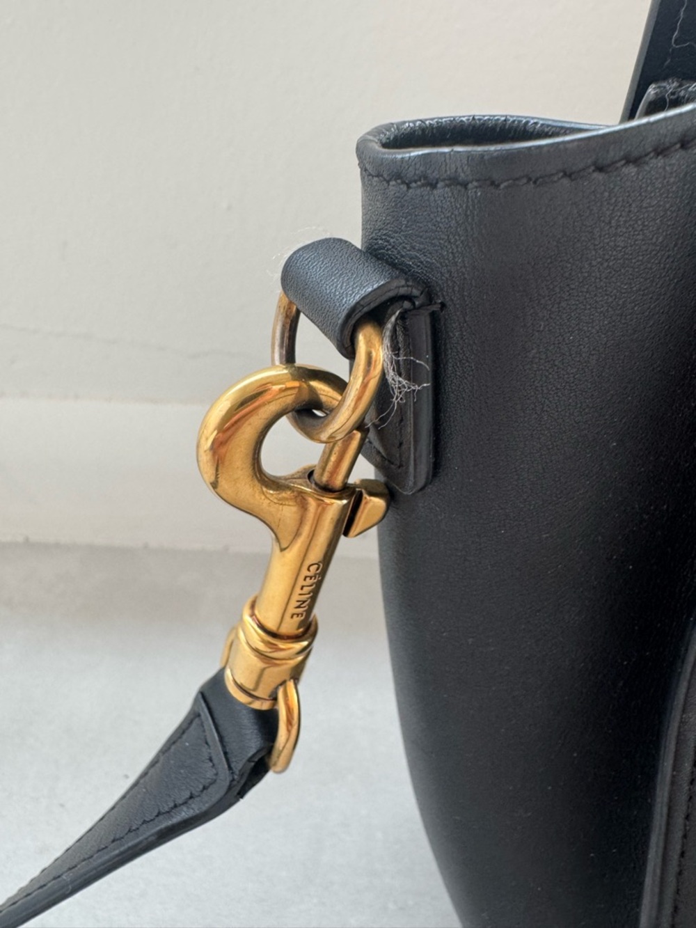 Celine Black Nano Crossbody with Gold Hardware. Phoebe Philo Era - Picture 5 of 13